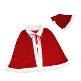 Maxbell Red Velvet Cape Outfits Dress Santa Cape Christmas Cloak for Photo Props With Hat