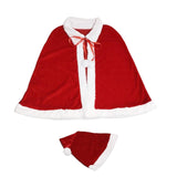 Maxbell Red Velvet Cape Outfits Dress Santa Cape Christmas Cloak for Photo Props With Hat