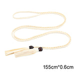 Maxbell Womens Waist Belt Waistband Jeans Waist Rope Retro Style Accessories Woven Beige