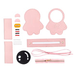 Maxbell Spaceman Shape DIY Handbag Purse Making Materials Measure 9.8x6.3x6inch Pink