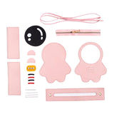 Maxbell Spaceman Shape DIY Handbag Purse Making Materials Measure 9.8x6.3x6inch Pink