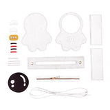 Maxbell Spaceman Shape DIY Handbag Purse Making Materials Measure 9.8x6.3x6inch White