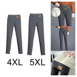 Maxbell Women Fleece Lined Leggings High Waist Legging for Outdoor Stretchy Warm 4XL