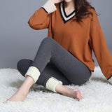 Maxbell Women Fleece Lined Leggings High Waist Legging for Outdoor Stretchy Warm 5XL
