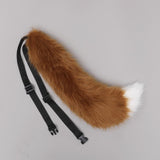 Maxbell Plush Wolf Ears and Tail Set Lolita Cosplay for Stage Shows Dress up Props Brown And White