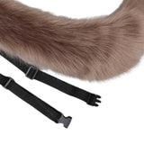 Maxbell Plush Wolf Ears and Tail Set Lolita Cosplay for Stage Shows Dress up Props Khaki
