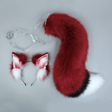 Maxbell Faux Fur Wolf Ears and Tail Set Costume Accessories Gift for Stage Shows