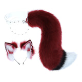 Maxbell Faux Fur Wolf Ears and Tail Set Costume Accessories Gift for Stage Shows