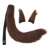 Maxbell 3x Plush Ears and Tail Set Women Girls Cosplay for Dance Fancy Prop Carnival coffee