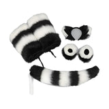 Maxbell Faux cat Cosplay Set Gifts Hair Clip Headwear Animal Anime Black
