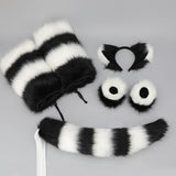 Maxbell Faux cat Cosplay Set Gifts Hair Clip Headwear Animal Anime Black