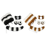 Maxbell Faux cat Cosplay Set Gifts Hair Clip Headwear Animal Anime Black