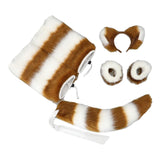 Maxbell Faux cat Cosplay Set Gifts Hair Clip Headwear Animal Anime Brown