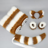 Maxbell Faux cat Cosplay Set Gifts Hair Clip Headwear Animal Anime Brown