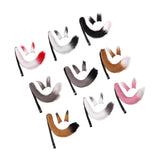 Maxbell Faux Fur Ears and Tail Set Fancy Dress Costume for Birthday Carnival Party White Red