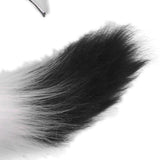 Maxbell Faux Fur Ears and Tail Set Fancy Dress Costume for Birthday Carnival Party White Black