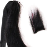 Maxbell Faux Fur Ears and Tail Set Fancy Dress Costume for Birthday Carnival Party Black White