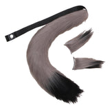 Maxbell Faux Fur Ears and Tail Set Fancy Dress Costume for Birthday Carnival Party Gray Black