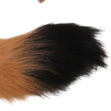 Maxbell Faux Fur Ears and Tail Set Fancy Dress Costume for Birthday Carnival Party Brown Black