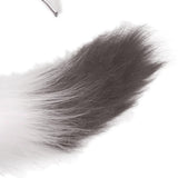 Maxbell Faux Fur Ears and Tail Set Fancy Dress Costume for Birthday Carnival Party White Gray