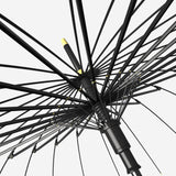 Maxbell 24 Ribs Straight Handle Umbrella Large Auto Open for Outdoor Fishing Travel Black