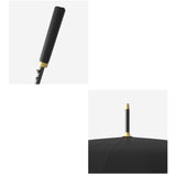 Maxbell 24 Ribs Straight Handle Umbrella Large Auto Open for Outdoor Fishing Travel Black