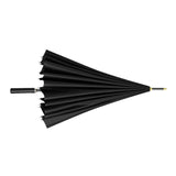 Maxbell 24 Ribs Straight Handle Umbrella Large Auto Open for Outdoor Fishing Travel Black