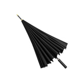 Maxbell 24 Ribs Straight Handle Umbrella Large Auto Open for Outdoor Fishing Travel Black