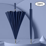 Maxbell 24 Ribs Straight Handle Umbrella Large Auto Open for Outdoor Fishing Travel Navy Blue