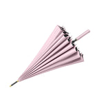 Maxbell 24 Ribs Straight Handle Umbrella Large Auto Open for Outdoor Fishing Travel Pink