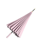 Maxbell 24 Ribs Straight Handle Umbrella Large Auto Open for Outdoor Fishing Travel Pink