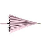 Maxbell 24 Ribs Straight Handle Umbrella Large Auto Open for Outdoor Fishing Travel Pink