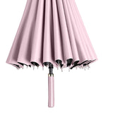 Maxbell 24 Ribs Straight Handle Umbrella Large Auto Open for Outdoor Fishing Travel Pink