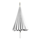 Maxbell 24 Ribs Straight Handle Umbrella Large Auto Open for Outdoor Fishing Travel Beige