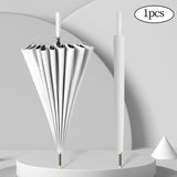 Maxbell 24 Ribs Straight Handle Umbrella Large Auto Open for Outdoor Fishing Travel Beige