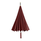 Maxbell 24 Ribs Straight Handle Umbrella Large Auto Open for Outdoor Fishing Travel Dark Red