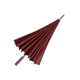 Maxbell 24 Ribs Straight Handle Umbrella Large Auto Open for Outdoor Fishing Travel Dark Red