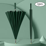 Maxbell 24 Ribs Straight Handle Umbrella Large Auto Open for Outdoor Fishing Travel Green