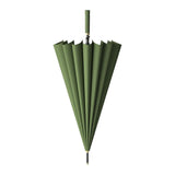 Maxbell 16 Ribs Long Handle Umbrella Weatherproof for Short Trips Backpacking Gift Green
