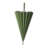 Maxbell 16 Ribs Long Handle Umbrella Weatherproof for Short Trips Backpacking Gift Green