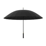 Maxbell 16 Ribs Long Handle Umbrella Weatherproof for Short Trips Backpacking Gift Black