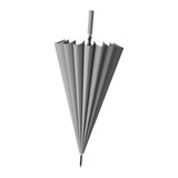 Maxbell 16 Ribs Long Handle Umbrella Weatherproof for Short Trips Backpacking Gift Gray