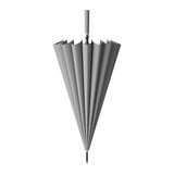 Maxbell 16 Ribs Long Handle Umbrella Weatherproof for Short Trips Backpacking Gift Gray