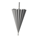 Maxbell 16 Ribs Long Handle Umbrella Weatherproof for Short Trips Backpacking Gift Gray