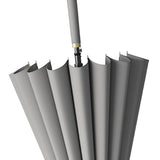 Maxbell 16 Ribs Long Handle Umbrella Weatherproof for Short Trips Backpacking Gift Gray