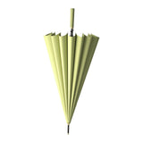 Maxbell 16 Ribs Long Handle Umbrella Weatherproof for Short Trips Backpacking Gift Light Green