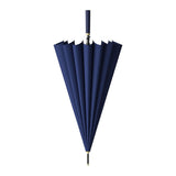 Maxbell 16 Ribs Long Handle Umbrella Weatherproof for Short Trips Backpacking Gift Navy Blue