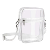 Maxbell PVC Clear cross body Purse Bag with Adjustable Strap for Stadium Work Travel