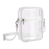 Maxbell PVC Clear cross body Purse Bag with Adjustable Strap for Stadium Work Travel