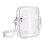 Maxbell PVC Clear cross body Purse Bag with Adjustable Strap for Stadium Work Travel